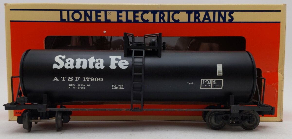 Lionel 6-17900 O Gauge Santa Fe Unibody Single Dome Tank Car #17900 VG/Box