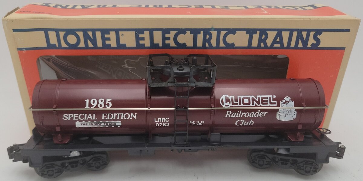 Lionel 6-0782 LRRC 1985 Special Edition O Gauge Single Dome Tank Car #0782 EX/Box