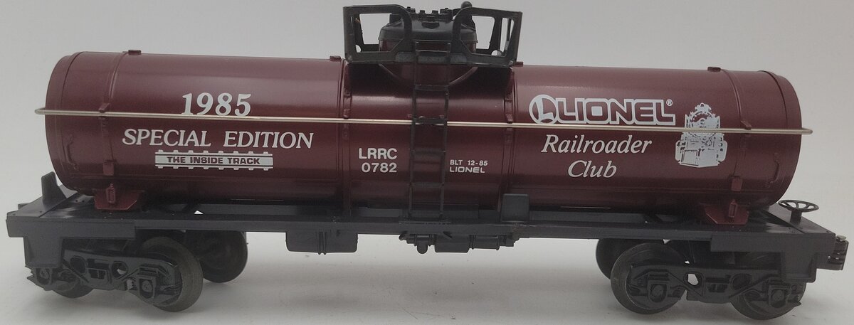 Lionel 6-0782 LRRC 1985 Special Edition O Gauge Single Dome Tank Car #0782 EX/Box