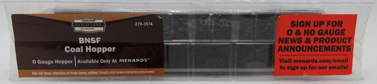 Menards 279-3574 O Gauge BNSF Coal Hopper Car #8166 EX