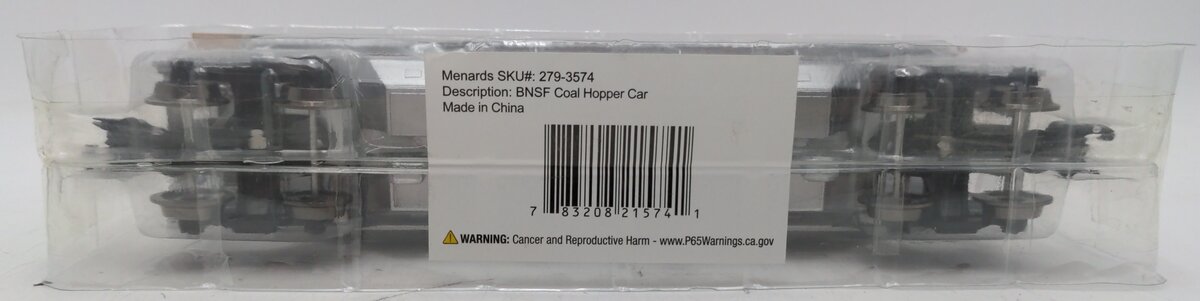 Menards 279-3574 O Gauge BNSF Coal Hopper Car #8166 EX