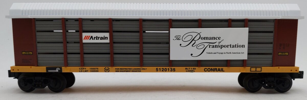 Lionel 6-52024 O Gauge Conrail Artrain Commemorative Auto Carrier EX/Box