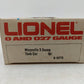 Lionel 6-9279 O Gauge Magnolia 3-Dome Tank Car VG/Box