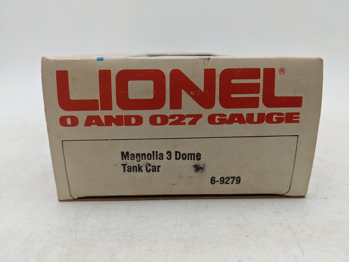 Lionel 6-9279 O Gauge Magnolia 3-Dome Tank Car VG/Box