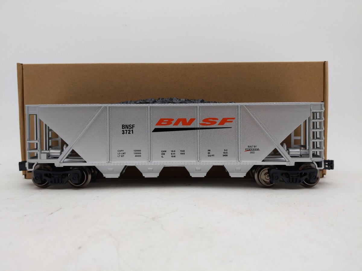 Menards 279-8944 O Gauge BNSF Coal Hopper Car #3721 LN/Box