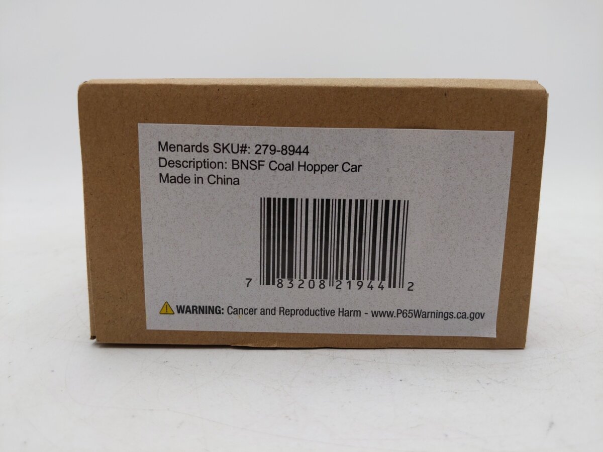 Menards 279-8944 O Gauge BNSF Coal Hopper Car #3721 LN/Box
