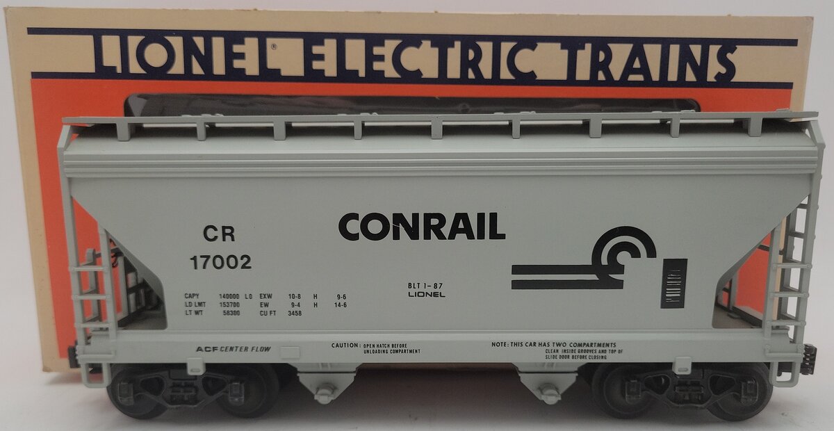 Lionel 6-17002 O Gauge Conrail Two Bay ACF Hopper #17002 EX/Box