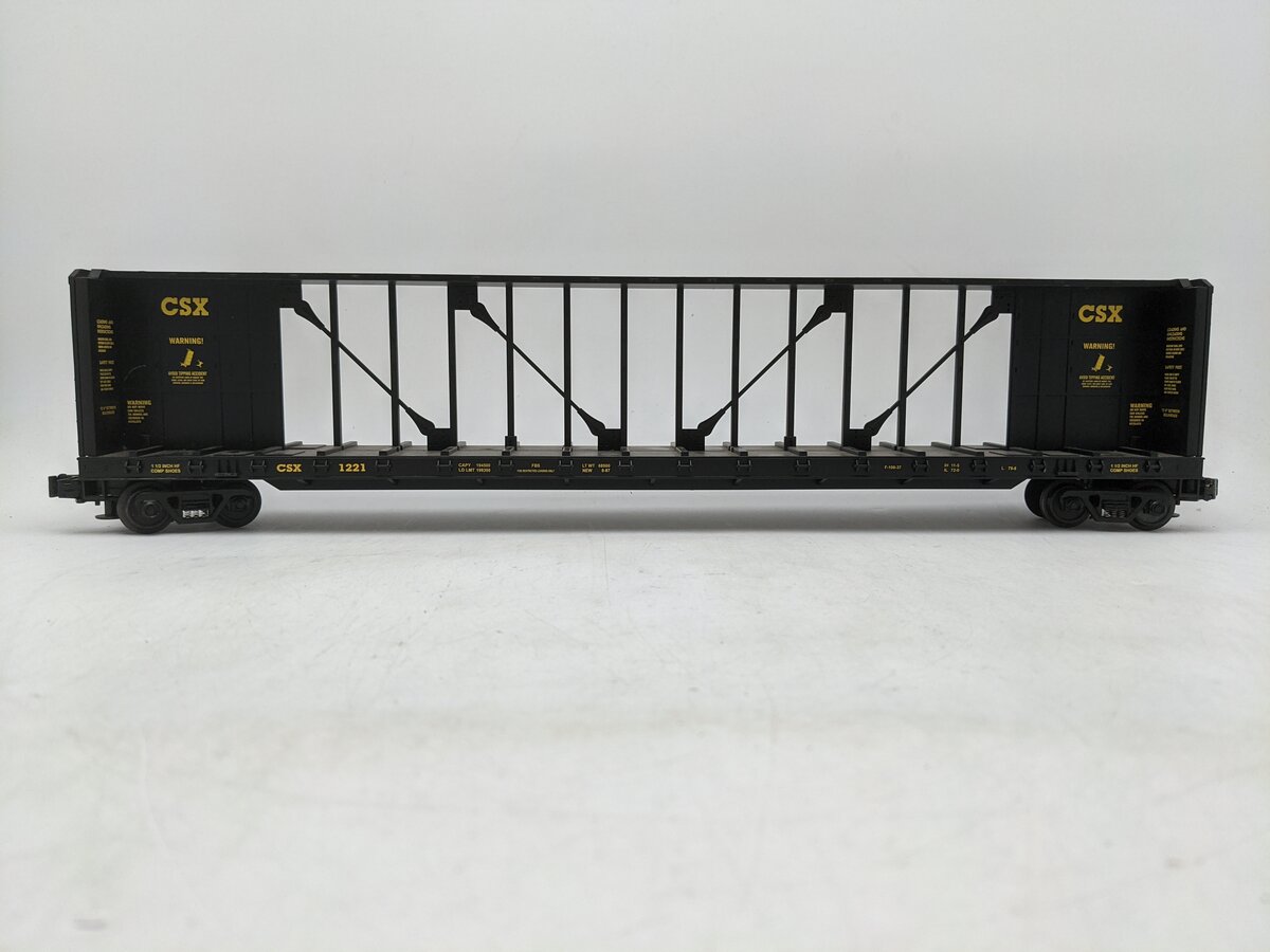 MTH 20-98211 O Gauge CSX Center I Beam Flat Car #1221 EX
