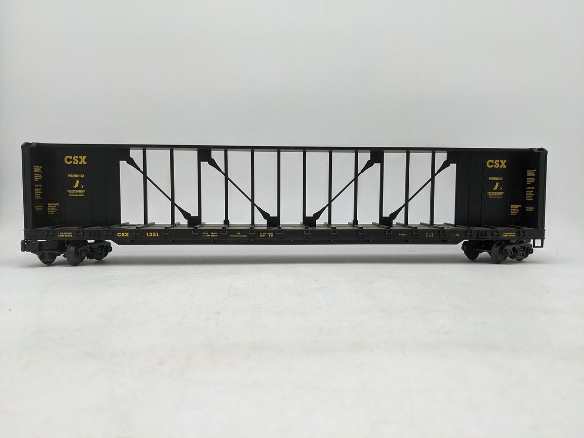 MTH 20-98211 O Gauge CSX Center I Beam Flat Car #1221 EX