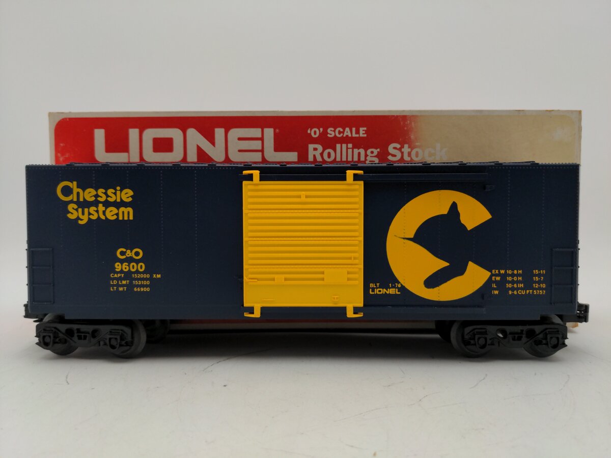 Lionel 6-9600 O Gauge Chessie Hi Cube Boxcar #9600 EX/Box
