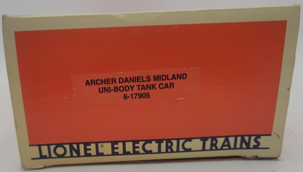 Lionel 6-17905 O Gauge Archer Daniels Midland Unibody Tank Car EX/Box