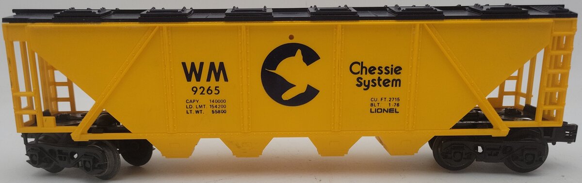 Lionel 6-9265 O Gauge Chessie Covered Hopper #9265 EX/Box