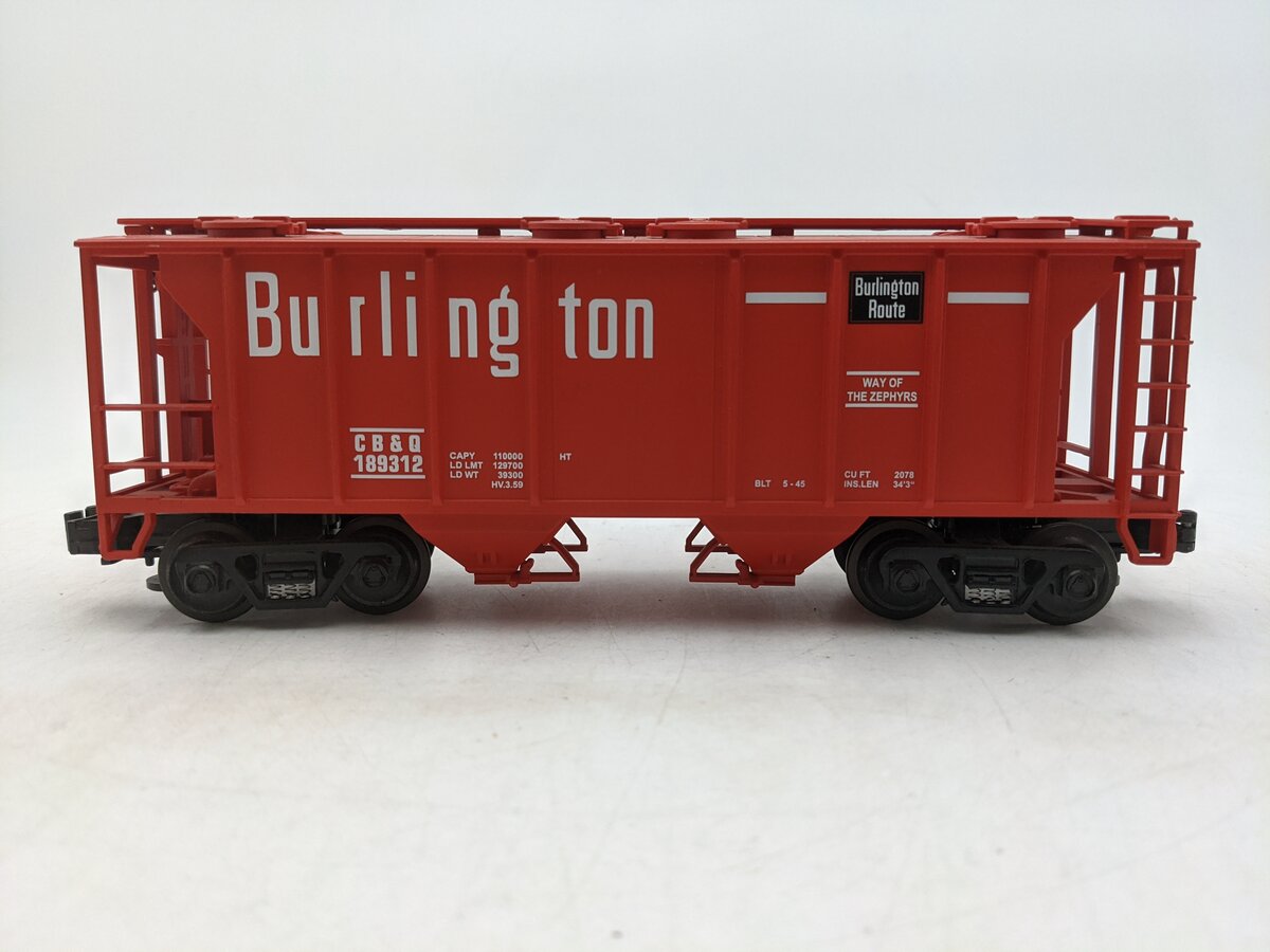 MTH 20-97105 O Gauge Burlington PS-2 Covered Hopper Car #189312 EX