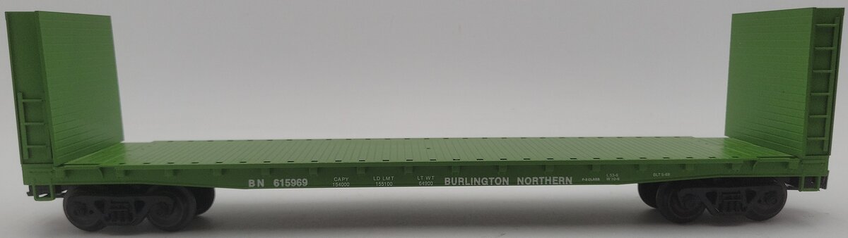 Weaver U2704 O Gauge Burlington Northern Flat Car #615944 - 3-Rail EX/Box