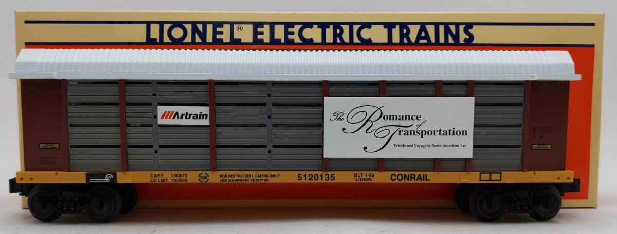 Lionel 6-52024 O Gauge Conrail Artrain Commemorative Auto Carrier EX/Box