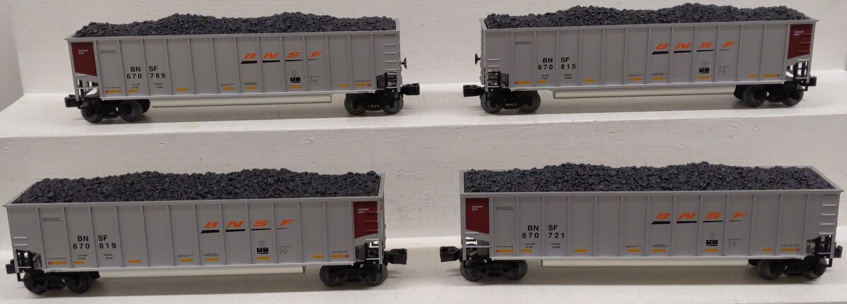 Lionel 2243010 O BNSF Standard Rotary Gondola (Set of 4) EX/Box