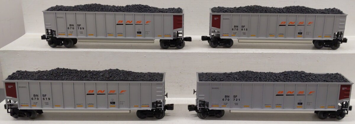 Lionel 2243010 O BNSF Standard Rotary Gondola (Set of 4) EX/Box