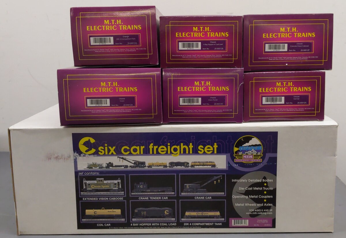 MTH 20-90012 O Gauge Chessie System Premier Freight 6-Car Set EX/Box