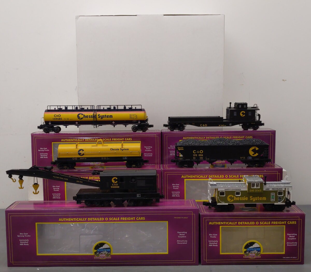 MTH 20-90012 O Gauge Chessie System Premier Freight 6-Car Set EX/Box