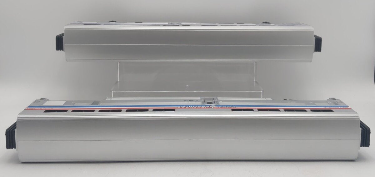 MTH 20-61040 O Amtrak 70' Superliner Phase III Sleeper/Cafe Set (Set of 2) EX/Box