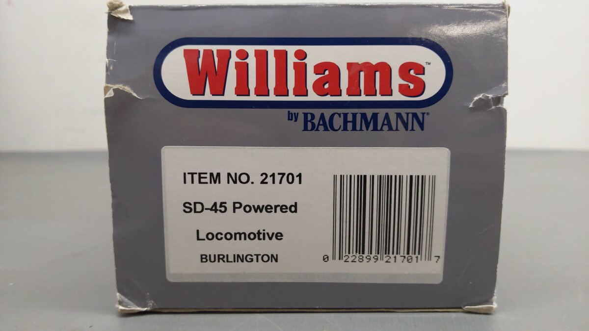 Williams 21701 Burlington SD45 Powered Diesel Locomotive EX/Box