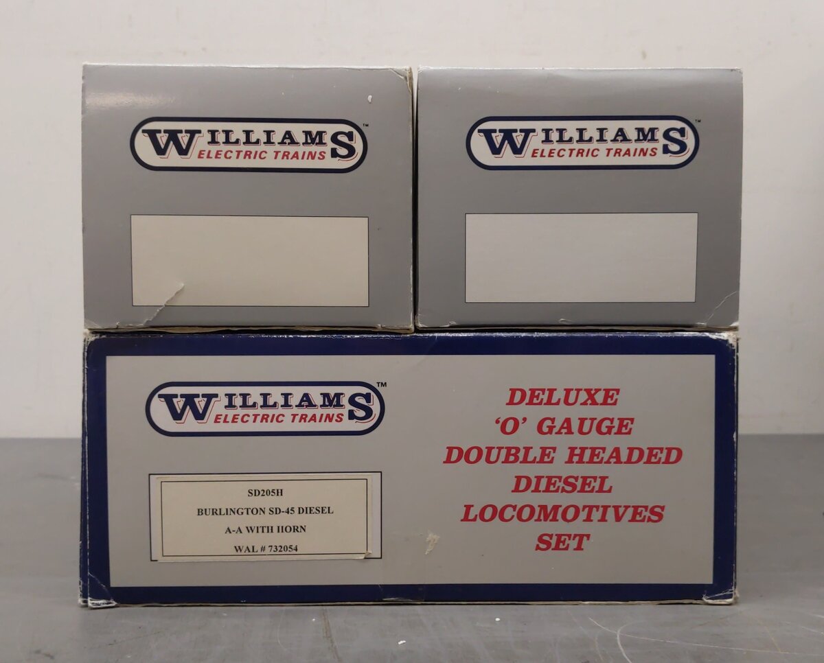 Williams SD205H O Burlington SD-45 Diesel A-A W/Horn #549/551 EX/Box