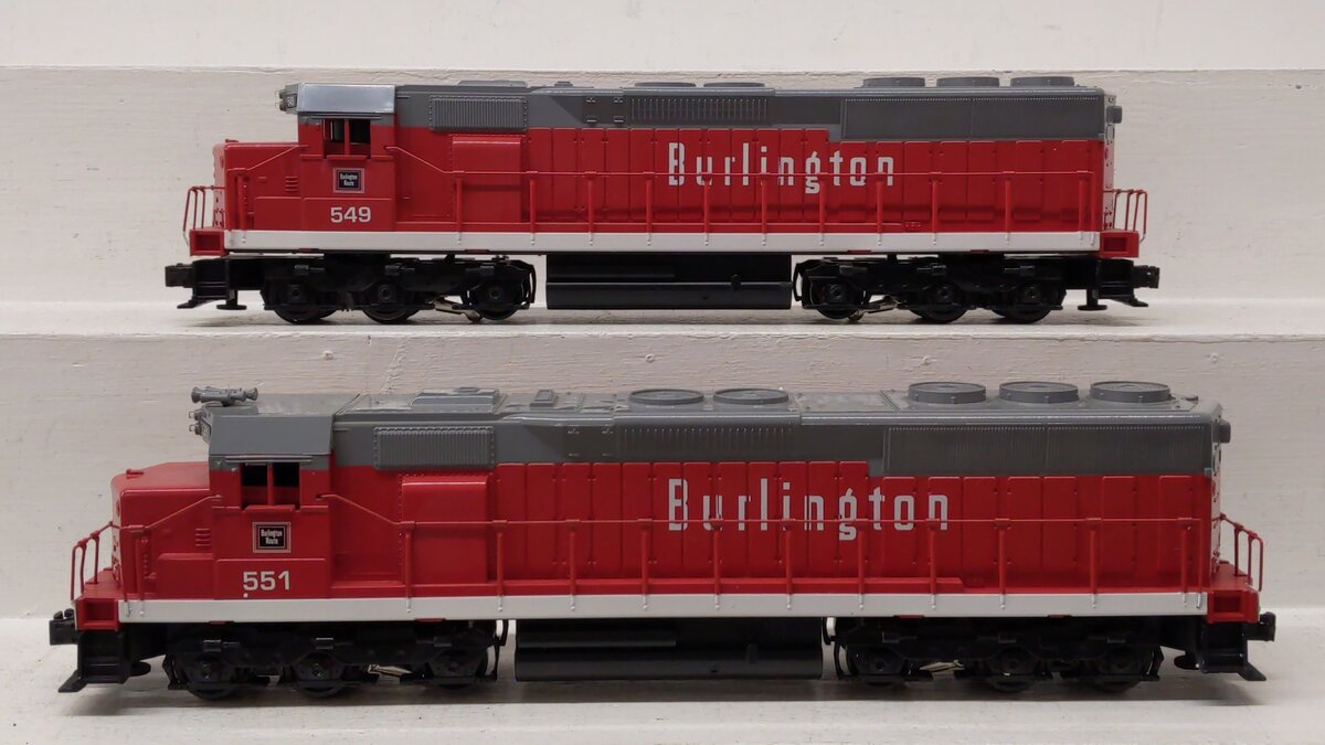 Williams SD205H O Burlington SD-45 Diesel A-A W/Horn #549/551 EX/Box
