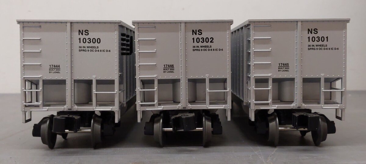Lionel 6-17443 O Gauge Norfolk Southern Bathtub Gondola 3-Car Pack LN/Box