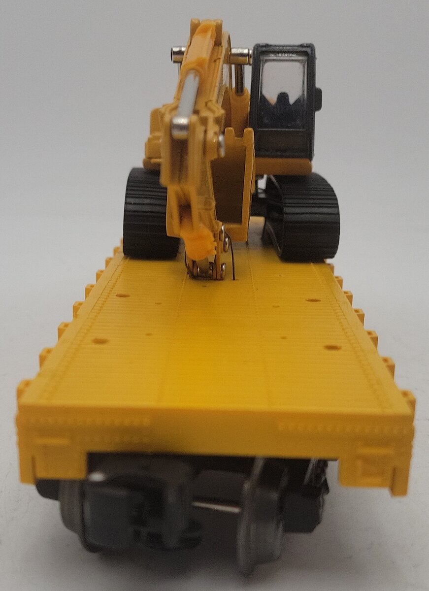 Lionel 6-36020 O Gauge TTX Trailer Train Flatcar w/ John Deere Crane #9-6424 EX/Box