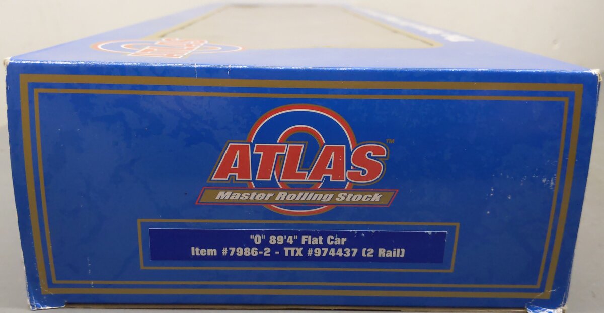 Atlas 7986-2 "O" TTX 89'4" Flat Car #974437 (2-Rail) EX/Box