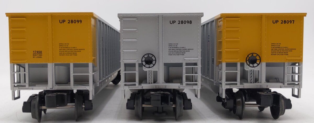 Lionel 6-17447 O Gauge Union Pacific Bathtub Gondolas (Set of 3) EX/Box