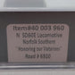 Atlas 40003960 N Norfolk Southern Honoring Our Veterans EMD SD-60E Diesel #6920 VG/Box