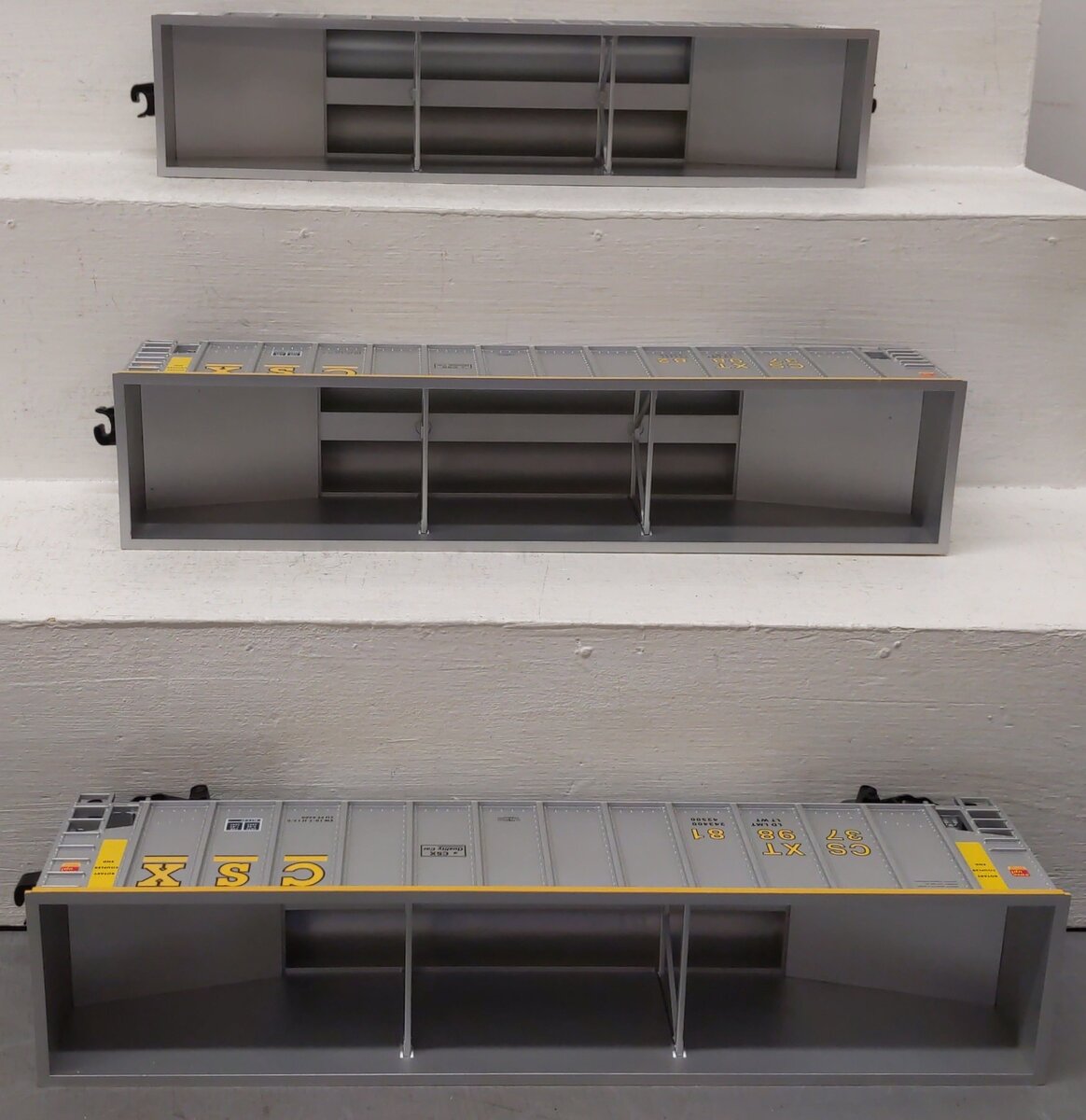 Lionel 6-17421 O Gauge CSX Rotary Bathtub Gondolas (Set of 3) EX/Box