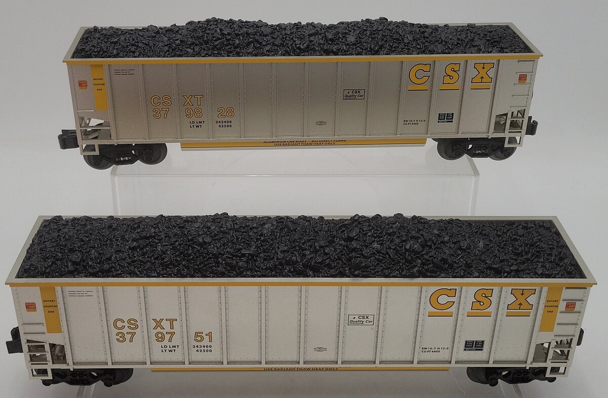 Lionel 2243060 O CSX Standard Rotary Gondola (Set of 2) LN/Box