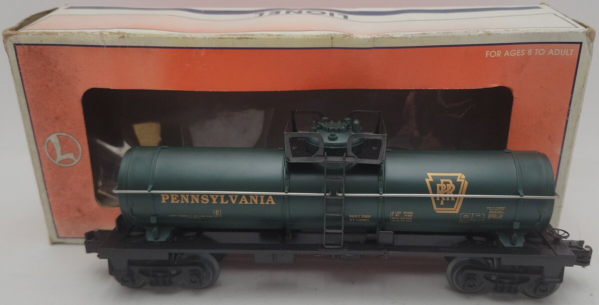 Lionel 6-26100 O Gauge Pennsylvania Single Dome Tank Car EX/Box