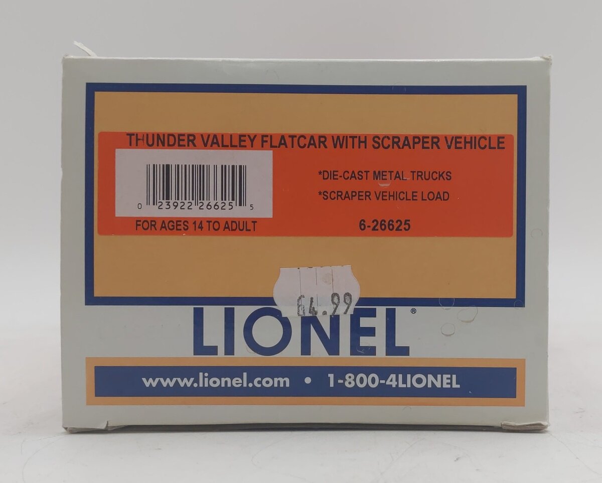 Lionel 6-26625 O Gauge Thunder Valley Flatcar (No Load) #26625 EX/Box