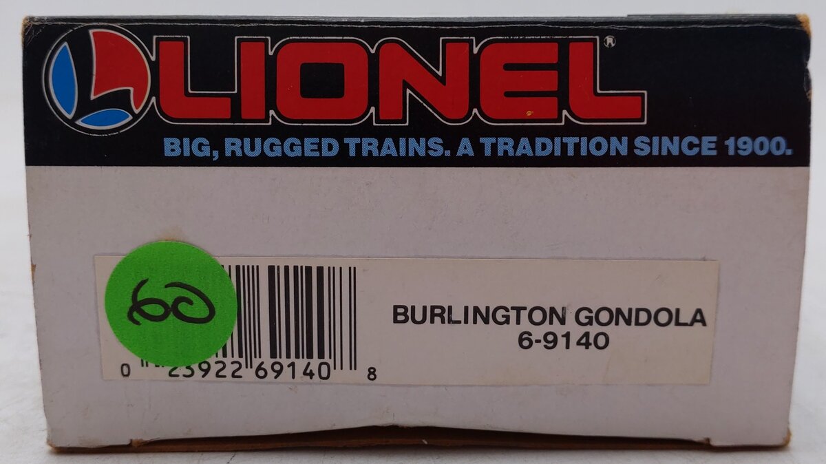 Lionel 6-9140 O Gauge Burlington Gondola EX/Box