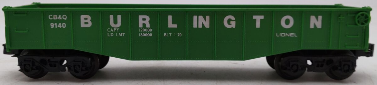 Lionel 6-9140 O Gauge Burlington Gondola EX/Box