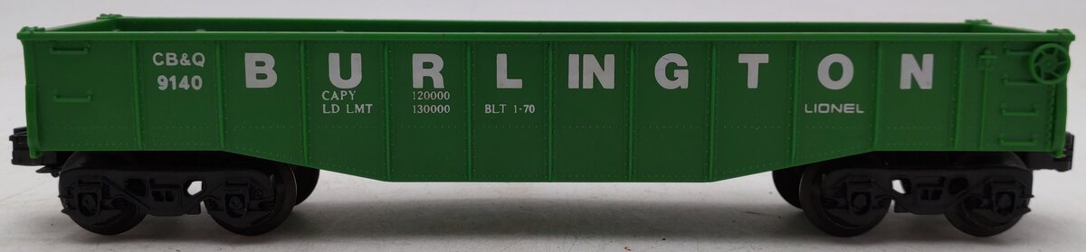 Lionel 6-9140 O Gauge Burlington Gondola EX/Box