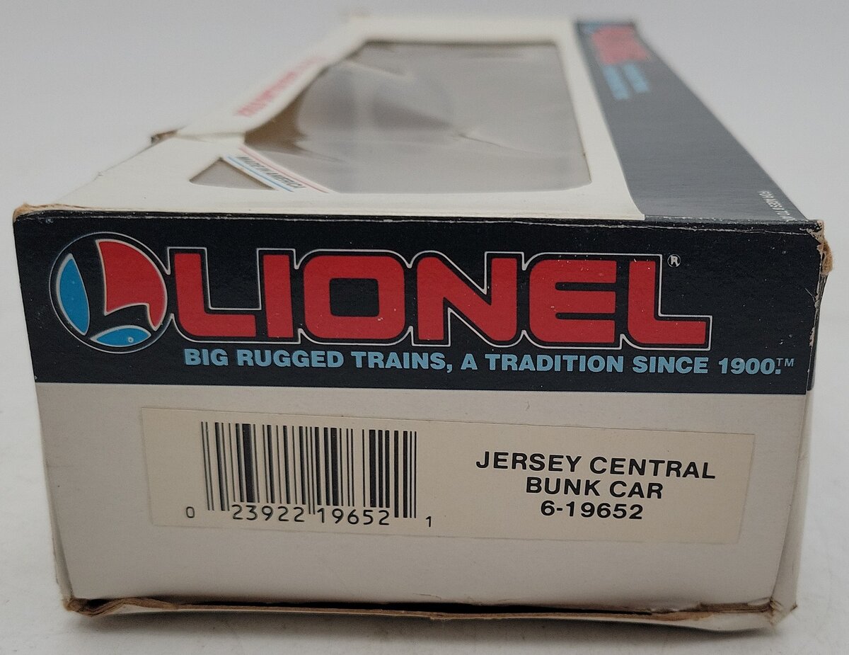 Lionel 6-19652 O Gauge Jersey Central Bunk Car LN/Box