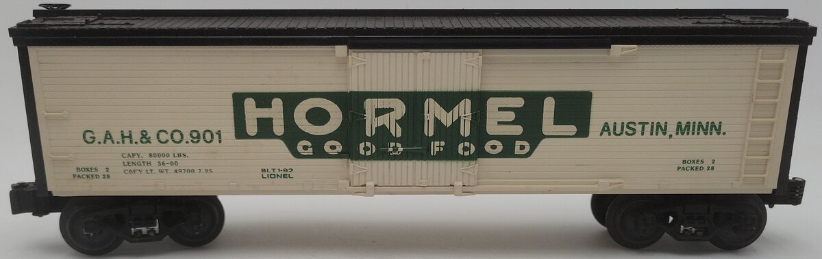 Lionel 6-19532 O Gauge Hormel Billboard Reefer Car #901 EX