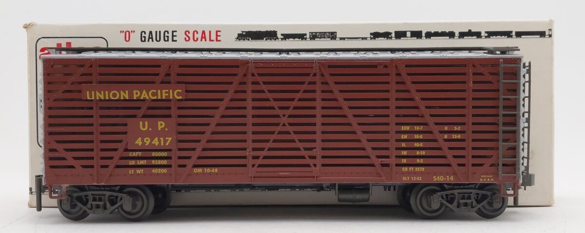 Atlas 6224 O Gauge Union Pacific Stock Car #49417 EX/Box