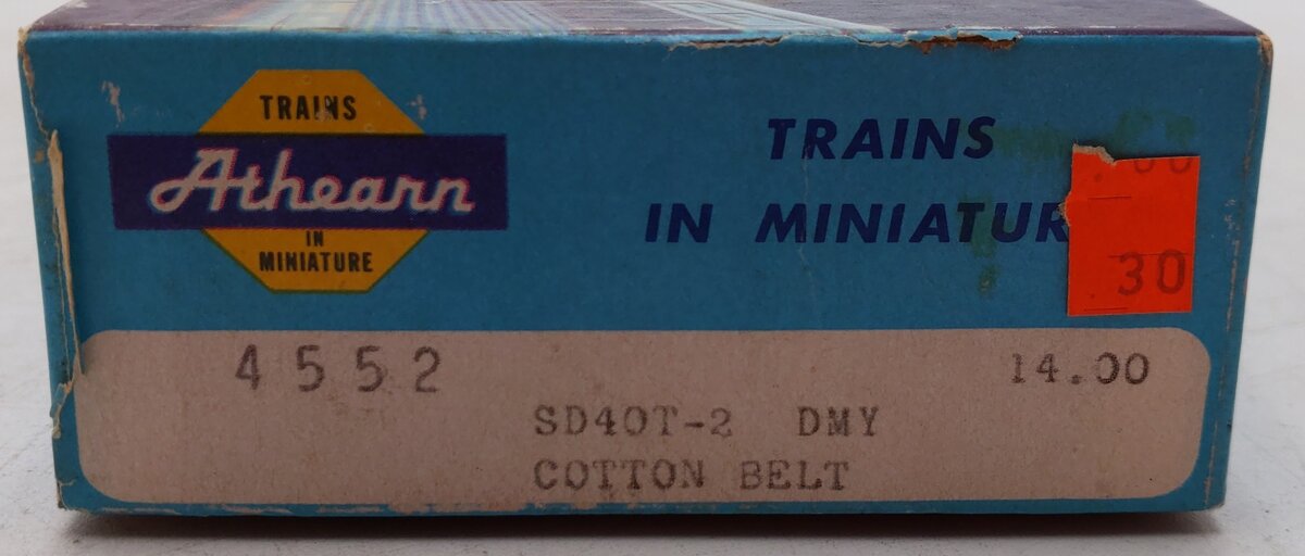 Athearn 4552 HO Cotton Belt SD40T-2 Dummy Locomotive #8322 VG/Box