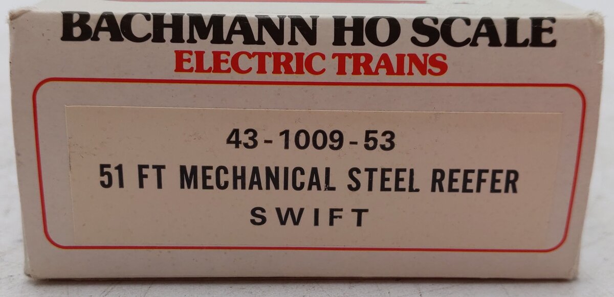 Bachmann 43-1009-53 HO Scale Swift 51' Mechanical Reefer #4244 LN/Box