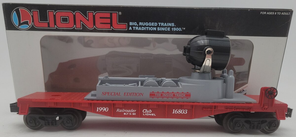 Lionel 6-16803 O Gauge Lionel Railroader Club Searchlight Car EX/Box