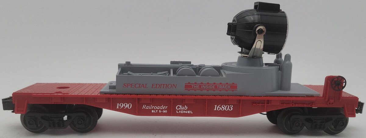Lionel 6-16803 O Gauge Lionel Railroader Club Searchlight Car EX/Box