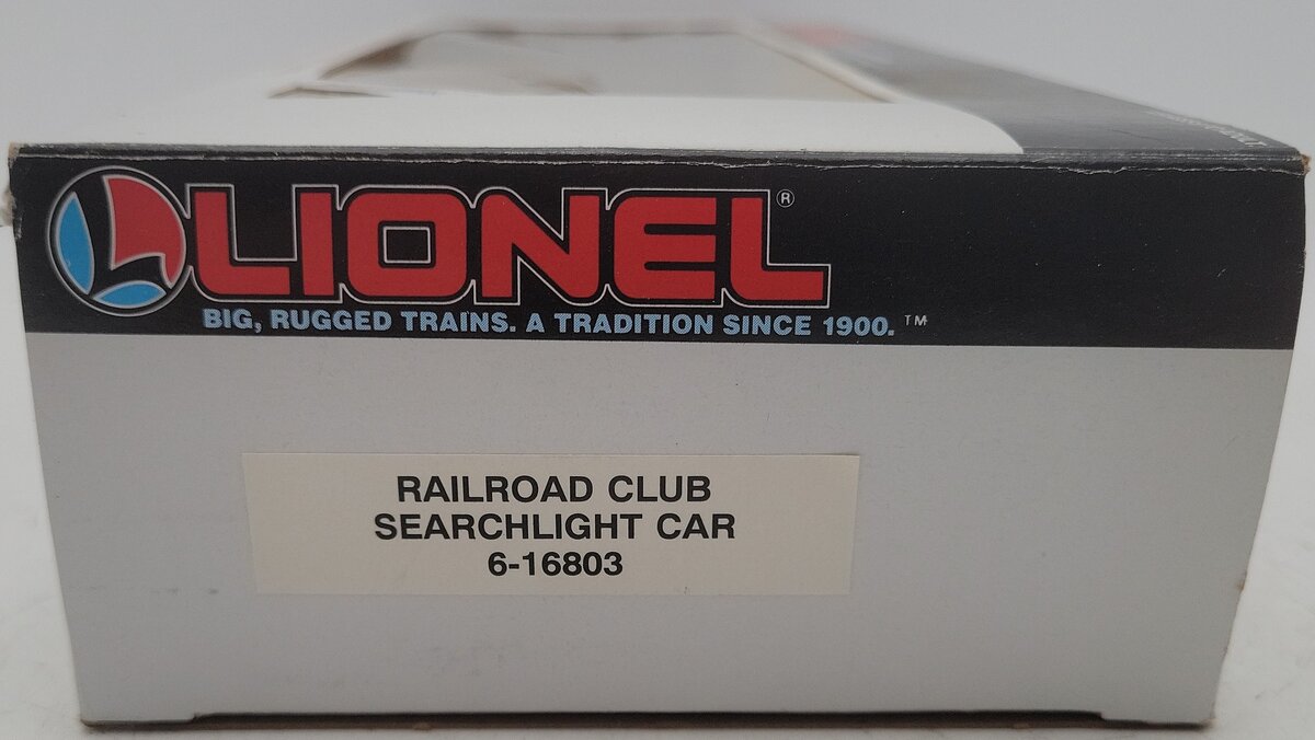 Lionel 6-16803 O Gauge Lionel Railroader Club Searchlight Car EX/Box