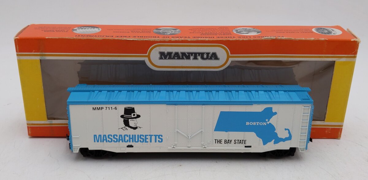 Mantua HO Massachusetts Boxcar MMP #711-6 LN/Box