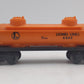 Lionel 6465 Vintage O Orange Lionel Lines Double Dome Tank Car EX