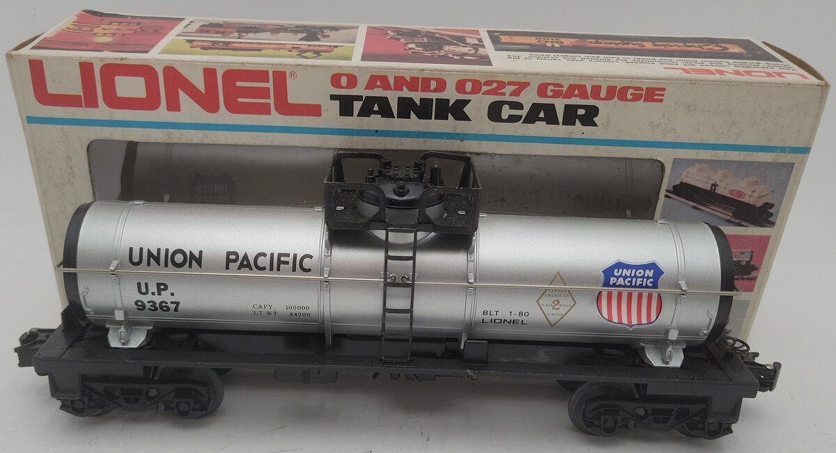 Lionel 6-9367 O Gauge Union Pacific Single Dome Tank Car #9367 EX/Box